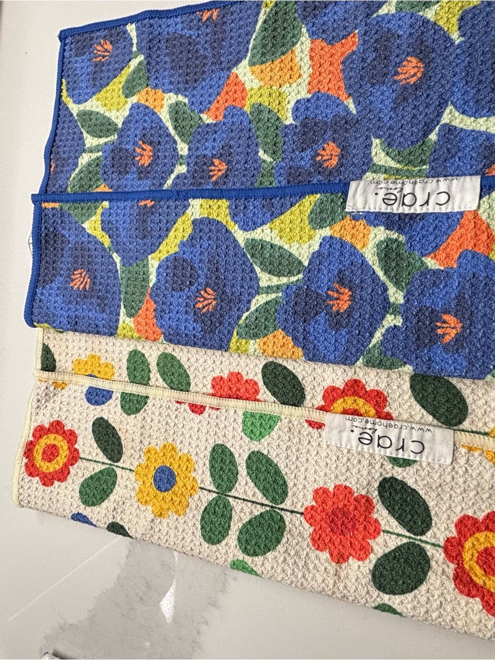 Crae Bright Floral Kitchen washcloth Set of 2